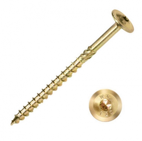 Саморез конструкционный желтый (прессшайба) 8*60