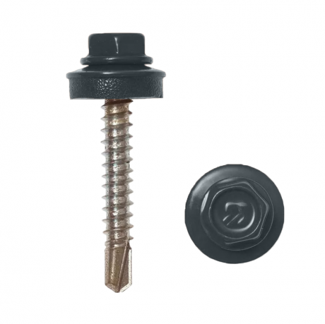 Саморез кровельный 5,5х38 RAL 7024 (графит)